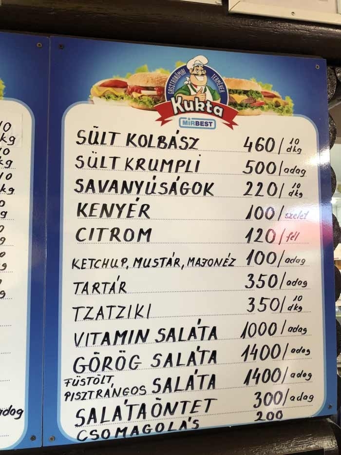 炸魚店菜單小菜麵包沙拉薯條以及價格