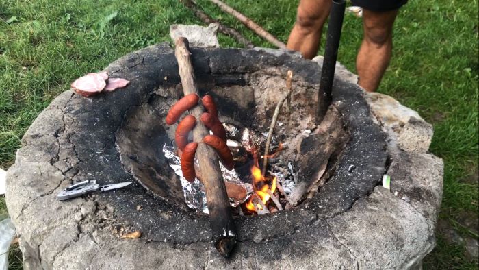 比克公園營區可以生火烤肉
