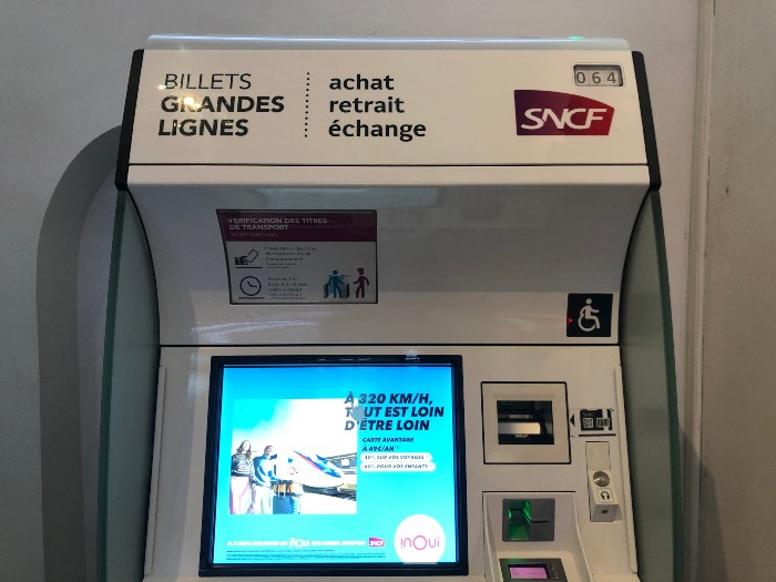 法國國鐵SNCF的購票機器