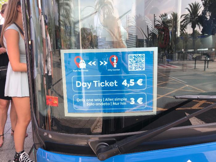 西班牙巴賽隆納港口巴士的車票價格